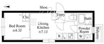 エルファーロ用賀2 301 間取り図