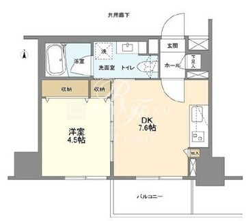 グランカーサ新宿御苑 1005 間取り図