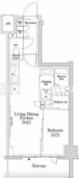 ザ・パークハビオSOHO市谷左内町 301 間取り図