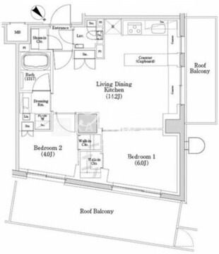 ザ・パークハビオSOHO市谷左内町 504 間取り図