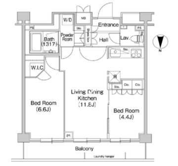 コンフォリア駒場 312 間取り図