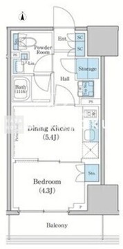 スタイリオ蒲田ウエスト 802 間取り図