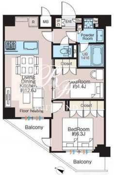 クレアティフ三軒茶屋 506 間取り図