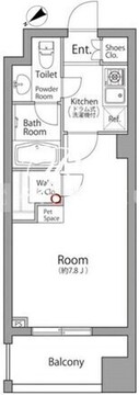 レジディア池袋ウエスト 607 間取り図
