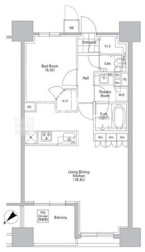 コンフォリア渋谷ウエスト 1004 間取り図
