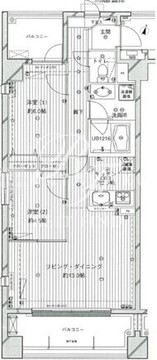 コスモリード西馬込 301 間取り図