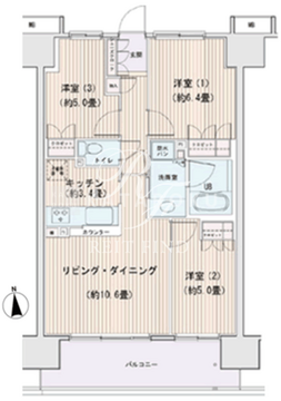 エスティメゾン豊洲レジデンス B-1312 間取り図