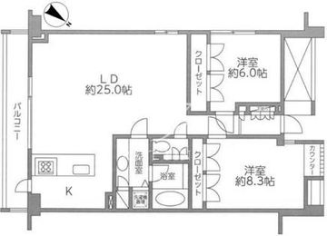 レジディア北新宿 206 間取り図