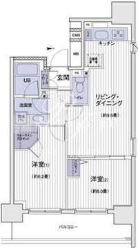エスティメゾン大島 1114 間取り図