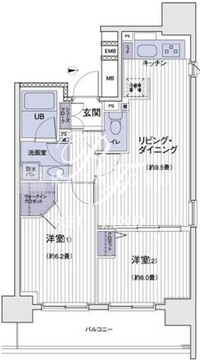 エスティメゾン大島 1514 間取り図