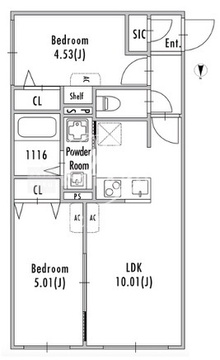 グランパセオ明大前4 106 間取り図