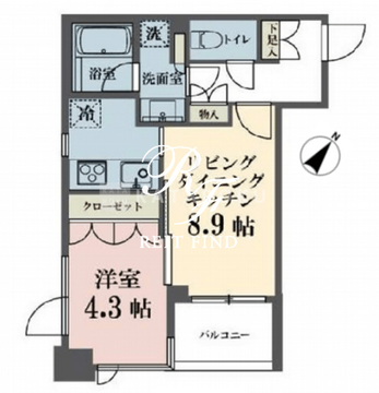 メゾンビスタ渋谷宇田川 303 間取り図