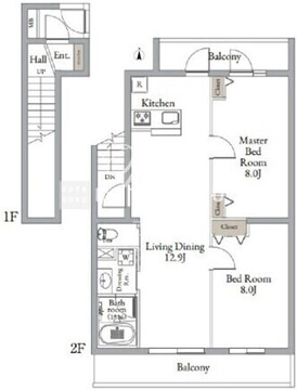 ベルメゾン中村橋サウス 302 間取り図