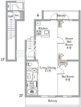 ベルメゾン中村橋サウス 304 間取り図