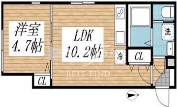 クリアル高田馬場3 101 間取り図