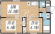 クリアル高田馬場3 301 間取り図