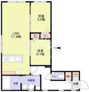リザーブ北綾瀬 301 間取り図