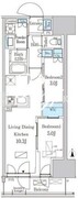 パークアクシス品川天王洲アイル 508 間取り図