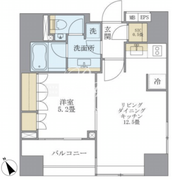 ラサンテ麻布十番 204 間取り図
