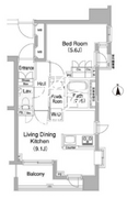 コンフォリア西早稲田 1103 間取り図