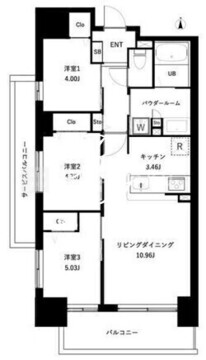 アーバンパーク谷在家 501 間取り図