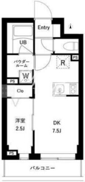 プレセダン千駄木 207 間取り図