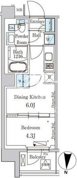 パークアクシス吾妻橋 203 間取り図