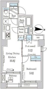 パークアクシス吾妻橋 204 間取り図