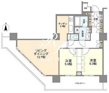 豊洲シエルタワー 907 間取り図