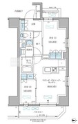 パークアクシス住吉ガーデンスクエア 513 間取り図