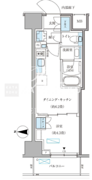 パークアクシス住吉ガーデンスクエア 506 間取り図