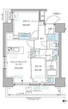 パークアクシス住吉ガーデンスクエア 501 間取り図