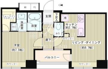 グランスイート虎ノ門 802 間取り図