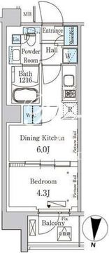 パークアクシス吾妻橋 703 間取り図