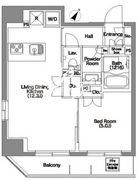 エルスタンザ文京根津 1502 間取り図