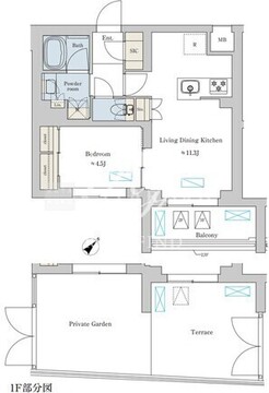 ブリリアイスト洗足池の杜 106 間取り図