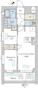 ブリリアイスト洗足池の杜 206 間取り図