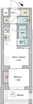 ブリリアイスト洗足池の杜 402 間取り図