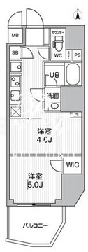 エスレジデンス蔵前バーム 1202 間取り図