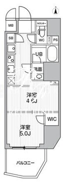 エスレジデンス蔵前バーム 1302 間取り図