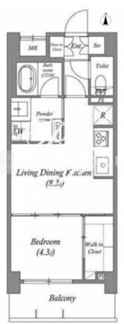 ACPレジデンス三ノ輪テラス 402 間取り図