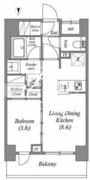ACPレジデンス三ノ輪テラス 805 間取り図
