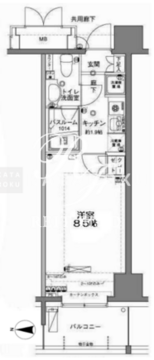 ＭＦＰＲコート木場公園 602 間取り図
