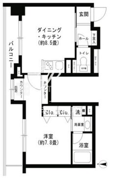 クリオ文京小石川 1404 間取り図