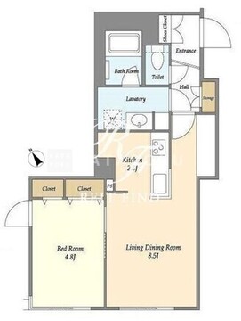 ミリアレジデンス南麻布 402 間取り図