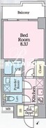 リージア代々木ビナリオ 602 間取り図