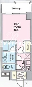 リージア代々木ビナリオ 602 間取り図