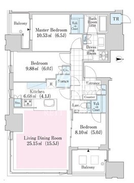 大崎ガーデンレジデンス 903 間取り図