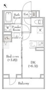 ディームス中野富士見町 307 間取り図