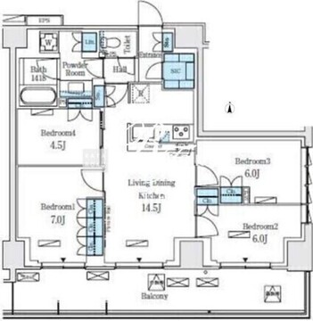 ロイヤルパークス赤羽ノース 651 間取り図